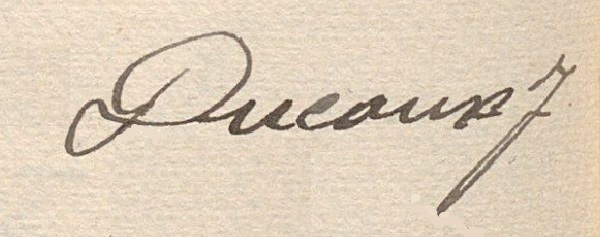 Signature Jean DUCAUX